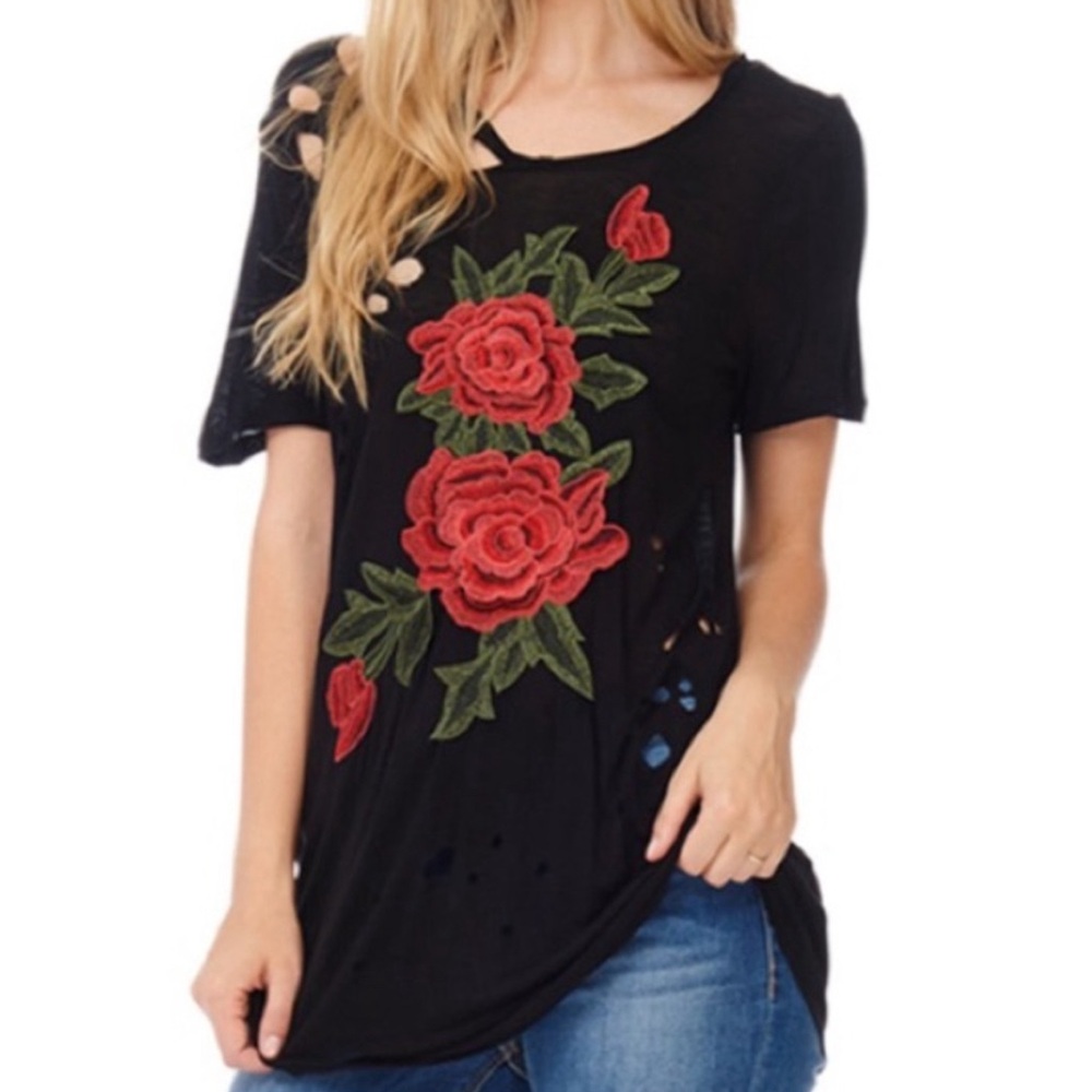 Floral Laser Cut Top